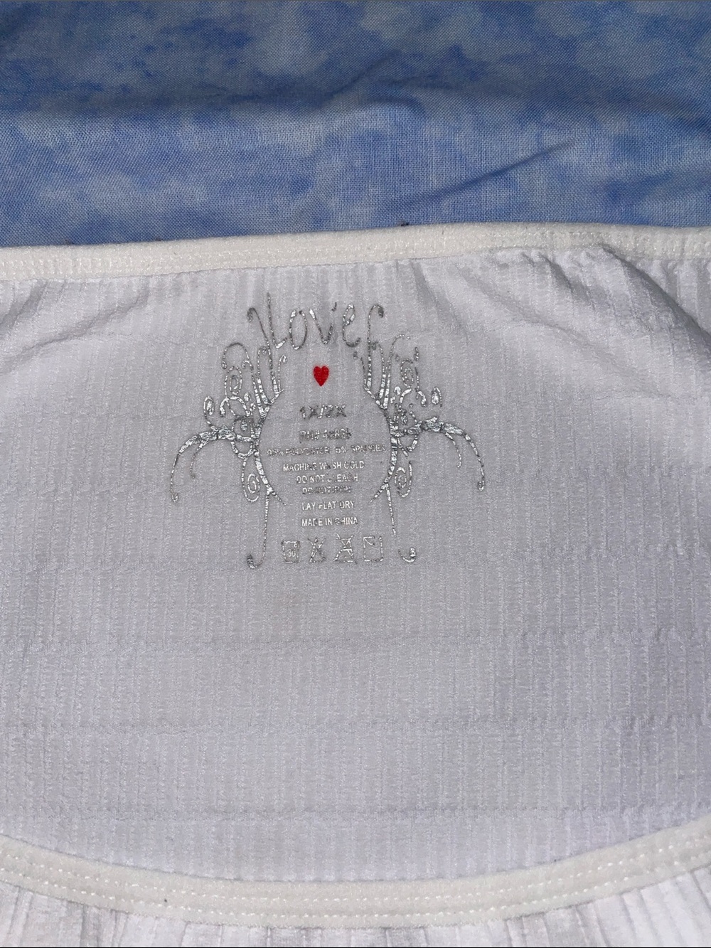 White Textured Off-Shoulder Top - Picture 2 of 3